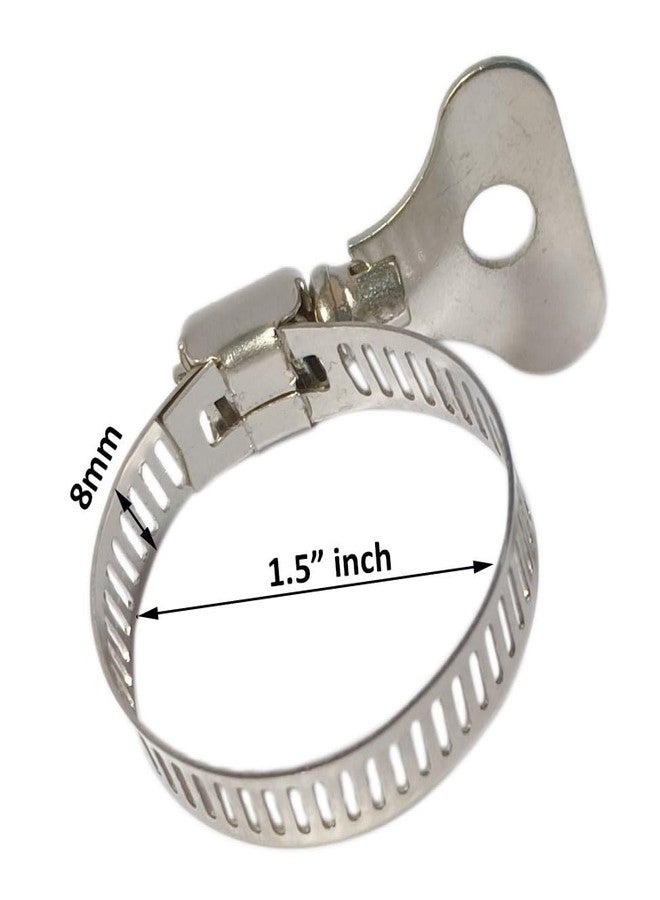 ES EKSAFAR ESEKSAFAR Adjustable Butterfly Hose Clamp Set (1.5inch X 8mm 10pc Clamp) - Image 2